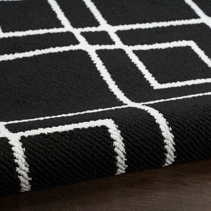 Nourison Modern Lines Mol01 Black Area Rug