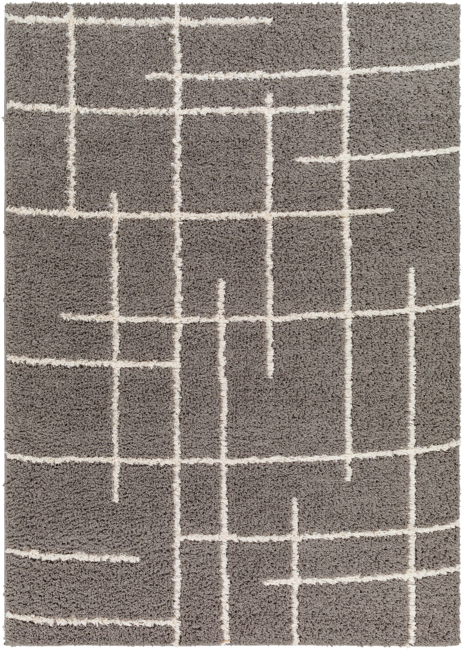 Surya Maryland Shag Msg-2305 Medium Gray, Dark Brown Area Rug