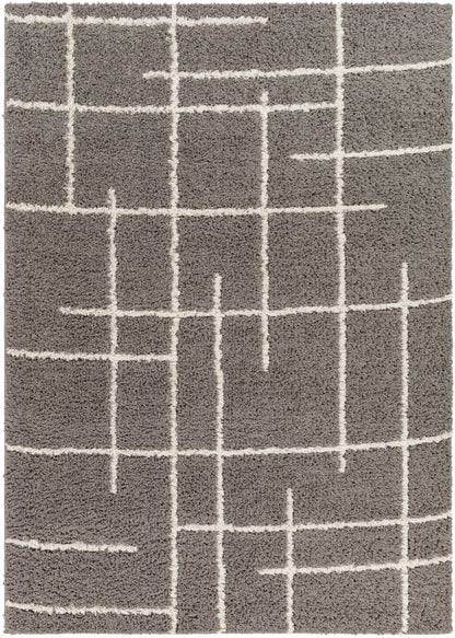 Surya Maryland Shag Msg-2305 Medium Gray, Dark Brown Area Rug