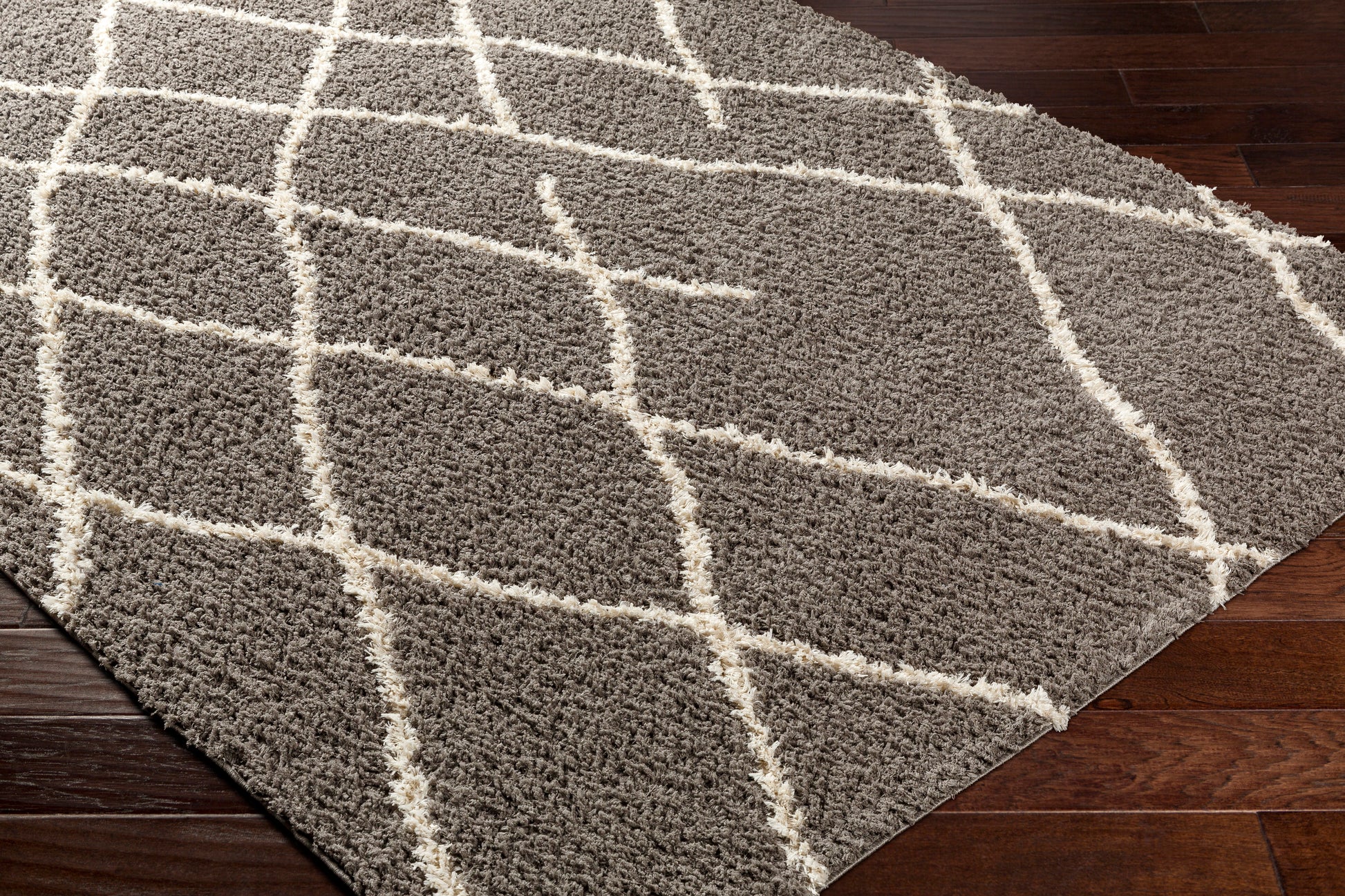 Surya Maryland Shag Msg-2308 Off-White, Dark Brown Area Rug