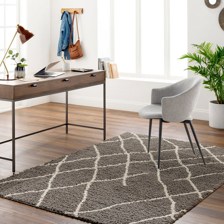 Surya Maryland Shag Msg-2308 Off-White, Dark Brown Rug.