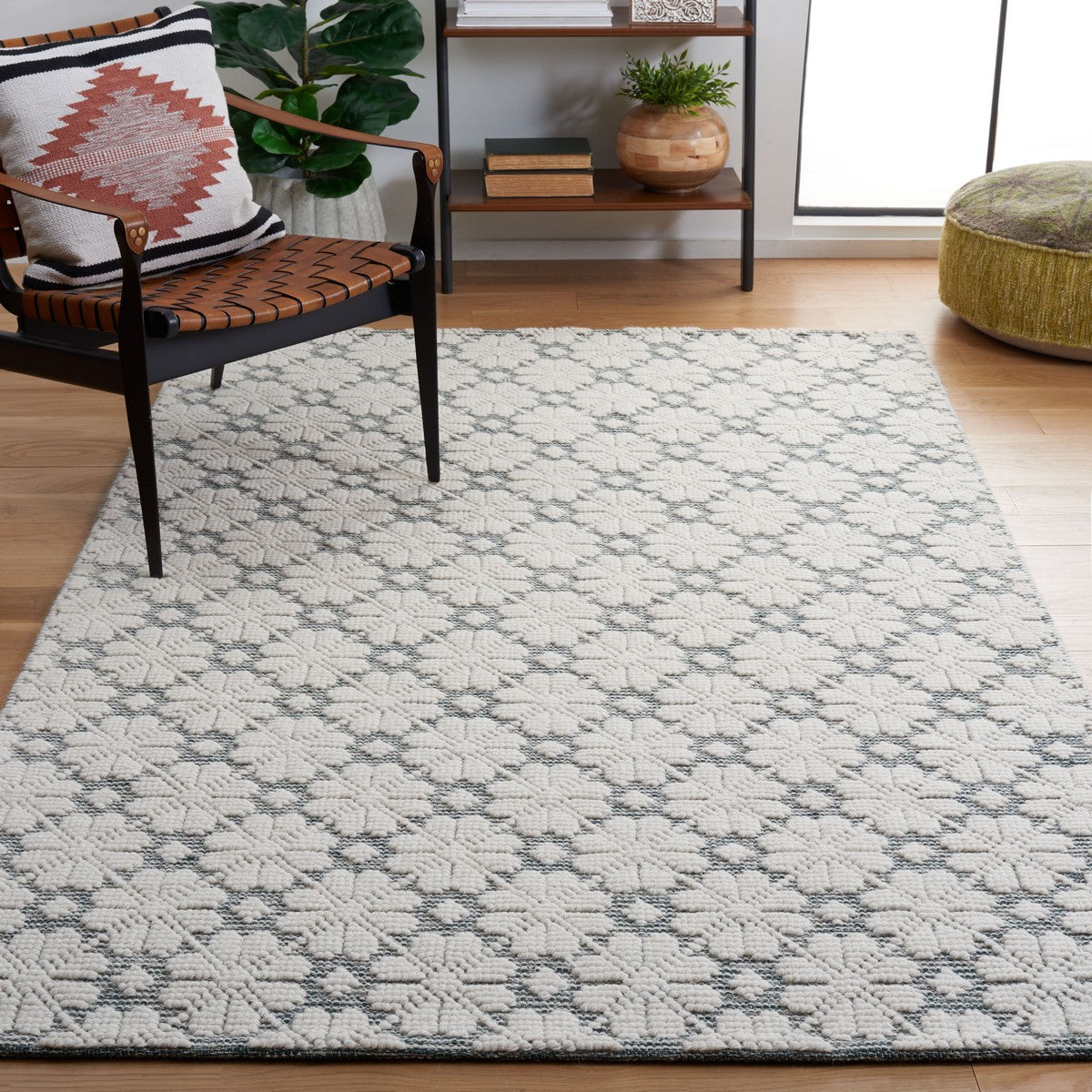 Safavieh Martha Stewart Msr3503Y Ivory/Green Area Rug