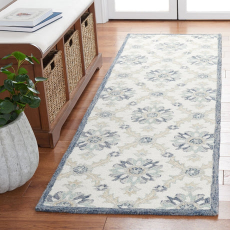 Safavieh Martha Stewart Msr4750Z Ivory/Blue Rug.