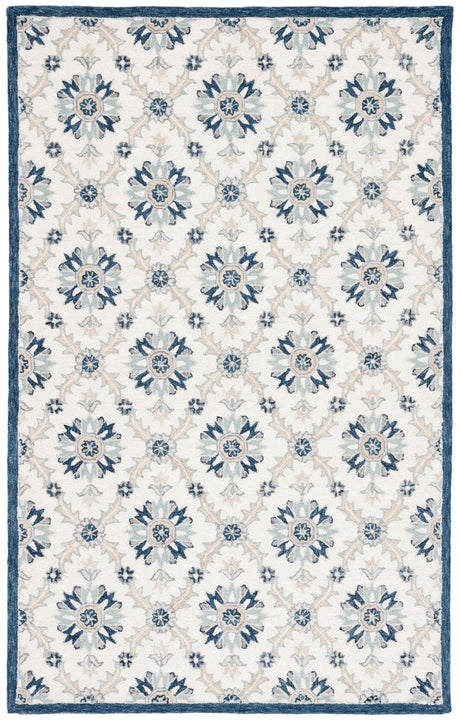 Safavieh Martha Stewart Msr4750Z Ivory/Blue Rug.