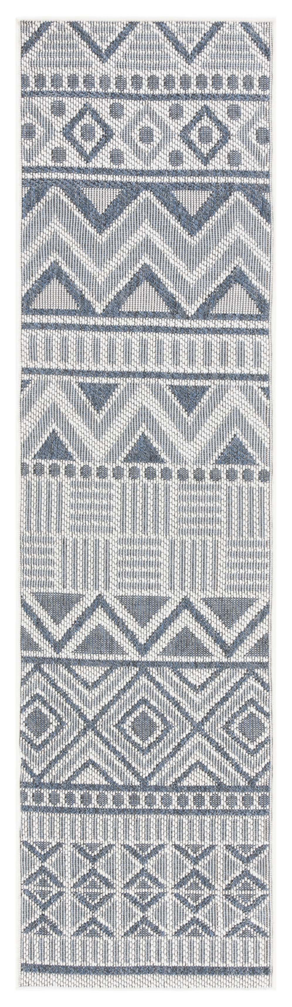 Safavieh Martha Stewart Indoor Outdoor Msro318A Cream/Navy Area Rug