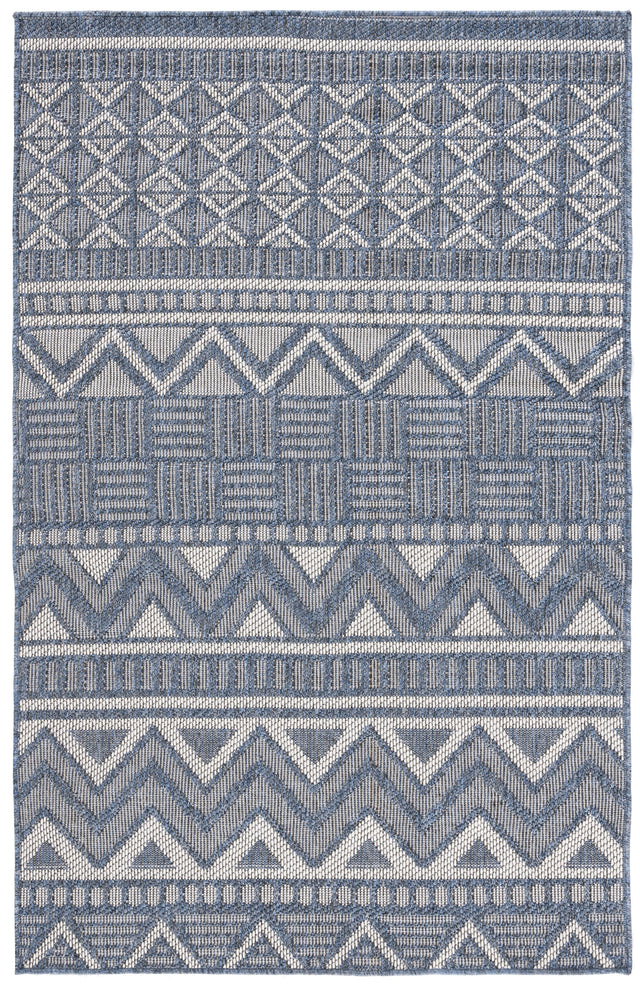 Safavieh Martha Stewart Indoor Outdoor Msro318N Navy/Creme Rug.