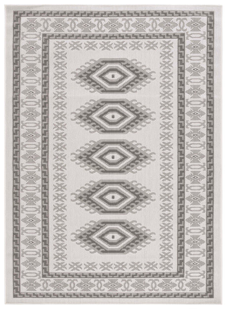 Safavieh Martha Stewart Indoor Outdoor Msro327F Grey/Ivory Rug.