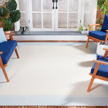 Safavieh Martha Stewart Indoor Outdoor Msro386J Aqua/Cream Rug.