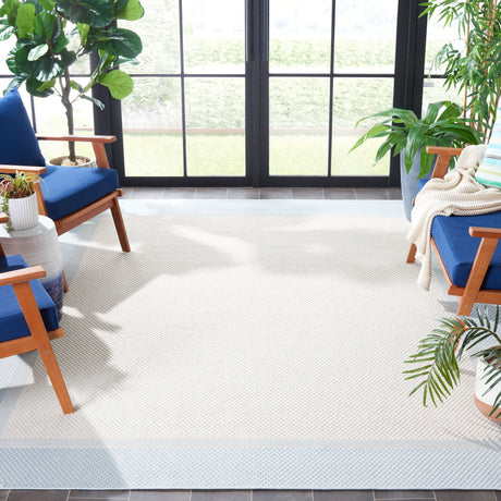 Safavieh Martha Stewart Indoor Outdoor Msro386J Aqua/Cream Rug.