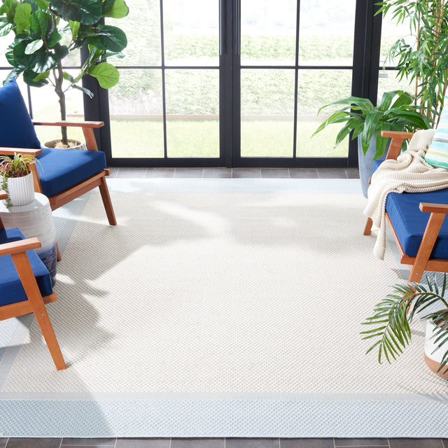 Safavieh Martha Stewart Indoor Outdoor Msro386J Aqua/Cream Rug.