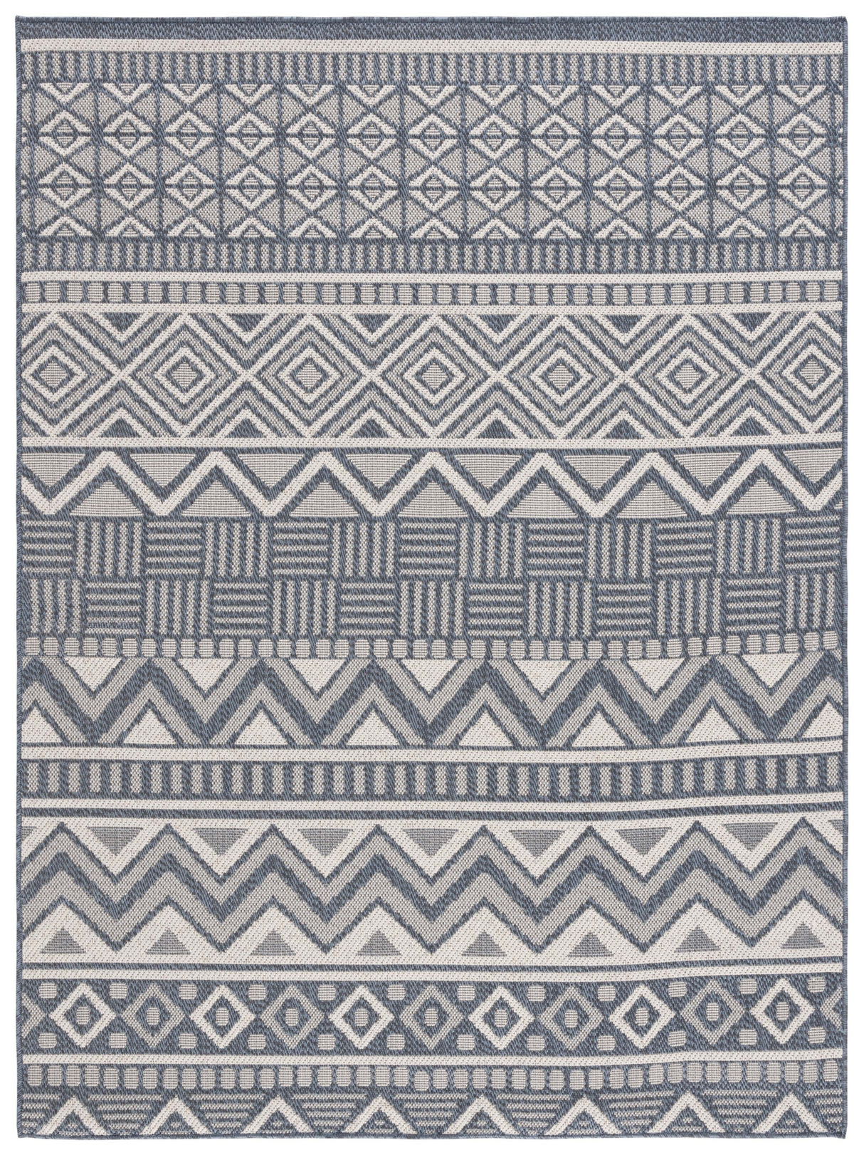 Safavieh Msr Cy Indoor/Outdoor Msro818N Navy/Creme Rug.