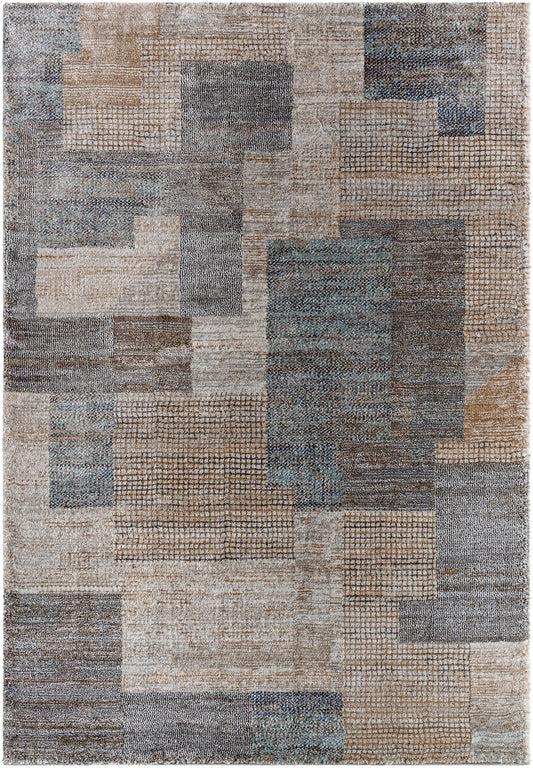 Surya Montana Mtn-2309 Grey, Nickel, Sage, Pewter, Metallic - Silver, Slate Blue Area Rug