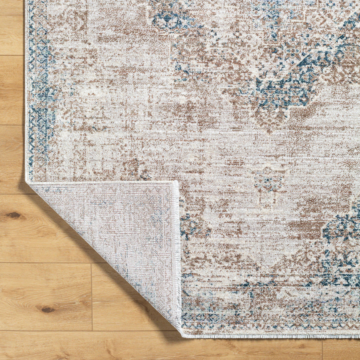 Surya Montreal Mtr-2305 Taupe, Gray, Teal, Dusty Sage, Cream Rug.