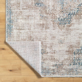 Surya Montreal Mtr-2305 Taupe, Gray, Teal, Dusty Sage, Cream Rug.