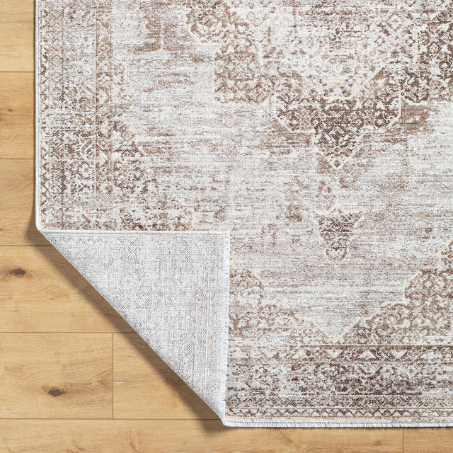 Surya Montreal Mtr-2306 Taupe, Gray, Cream, Dark Brown Rug.