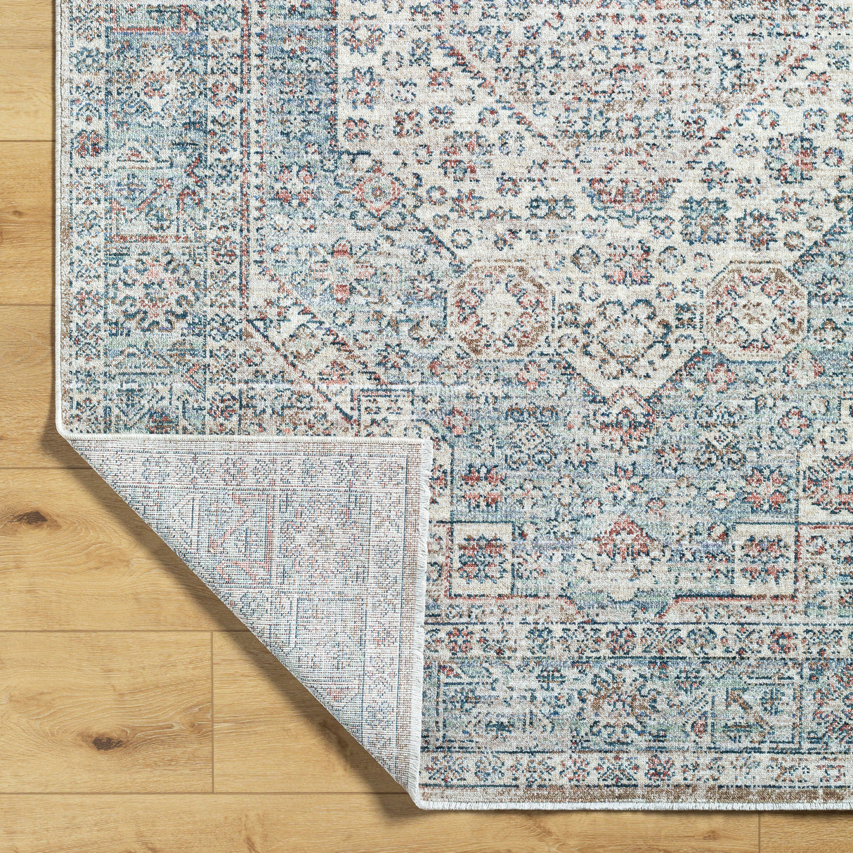 Surya Montreal Mtr-2308 Taupe, Gray, Dusty Sage, Plum, Cream, Teal Rug.