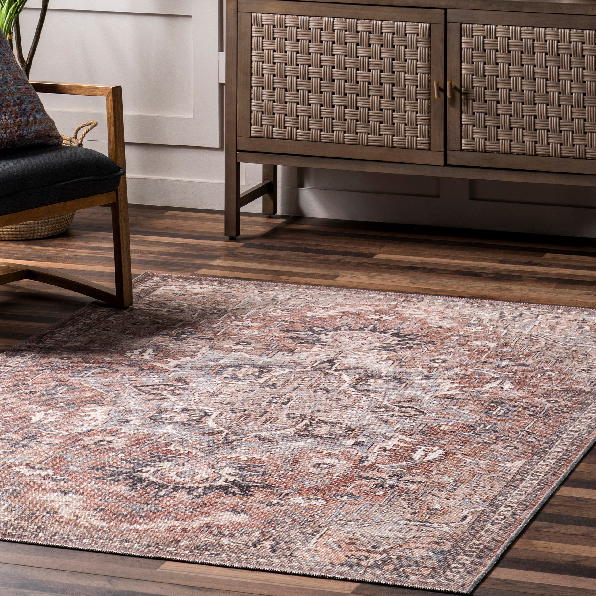 Nuloom Aino Traditional Kfdr03A Rust Area Rug