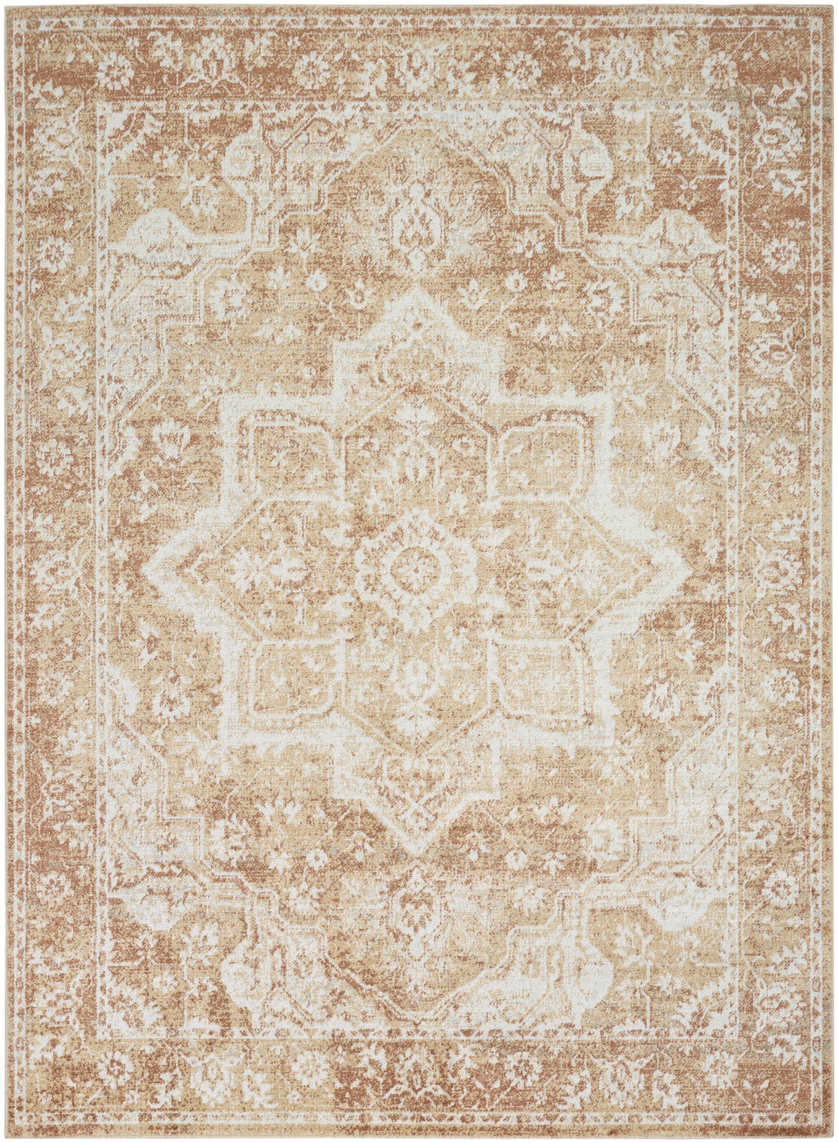 Nourison Astra Machine Washable ASW12 Machine Made Rust Rug