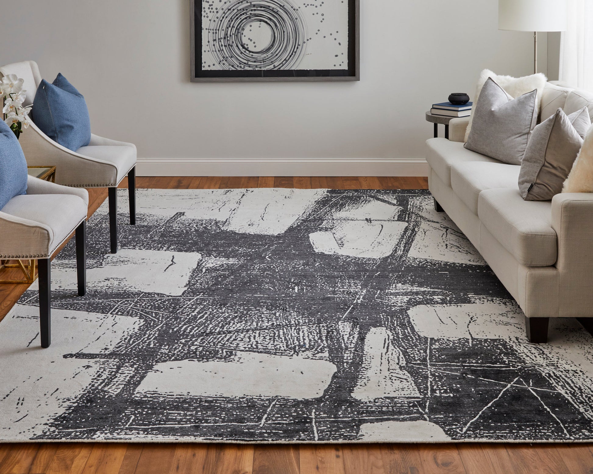 Feizy Coda Cod8927F Black/White Area Rug