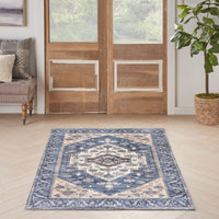 Nourison Grand Washables Grw03 Denim Area Rug