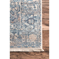 Nuloom Harriet Vintage Medallion Khmc04C Light Blue Area Rug