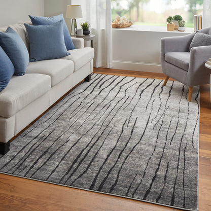 Feizy Kano 86439Lif Gray/Black/Taupe Area Rug