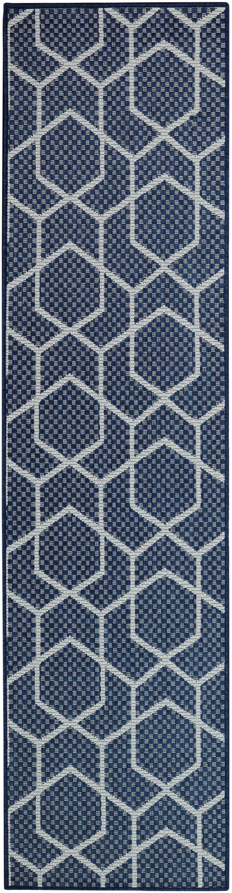 Nourison Horizon Indoor/Outdoor HOZ01 Navy Contemporary Area Rugs