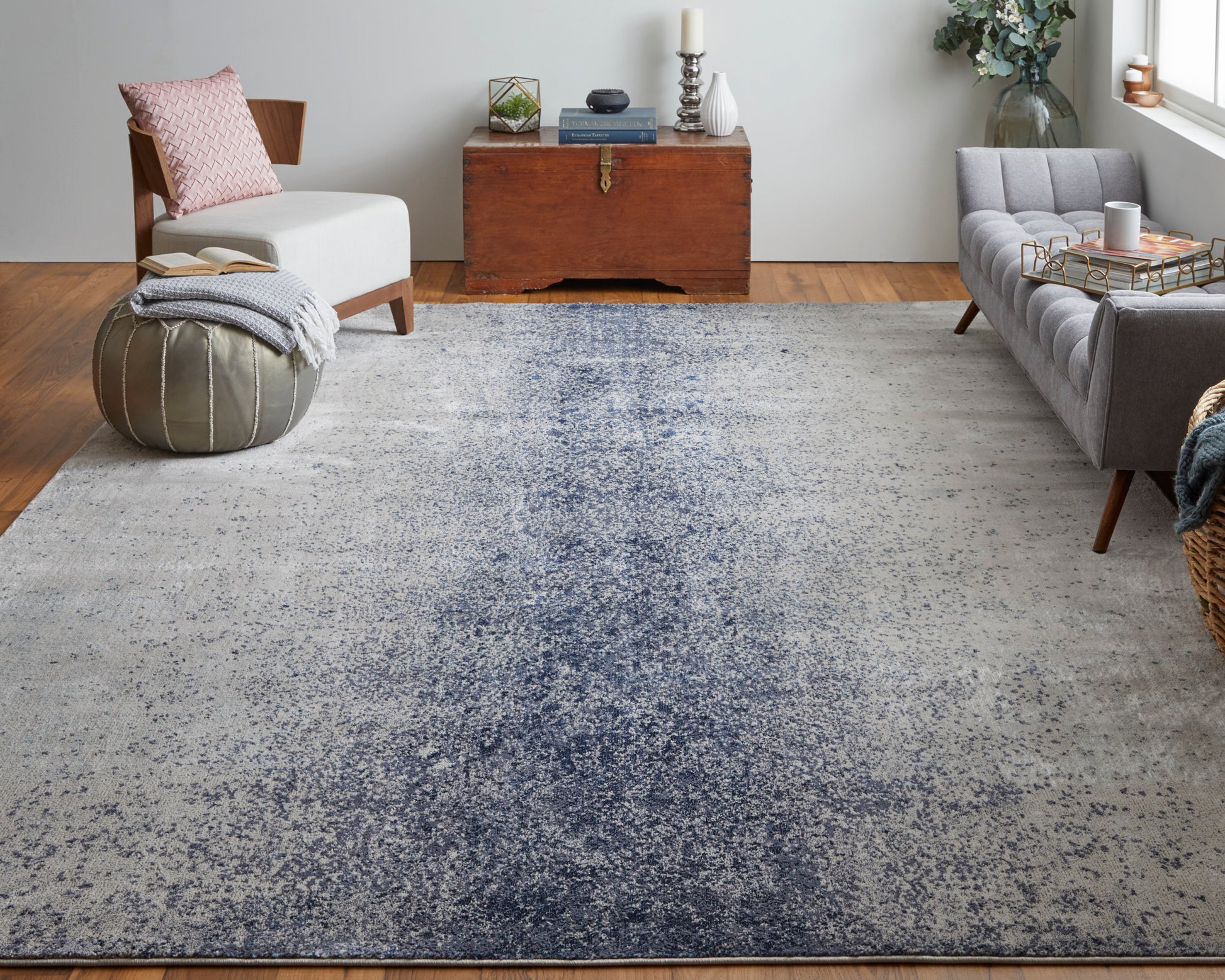 Feizy Astra Ara39L2F Blue/Ivory Area Rug