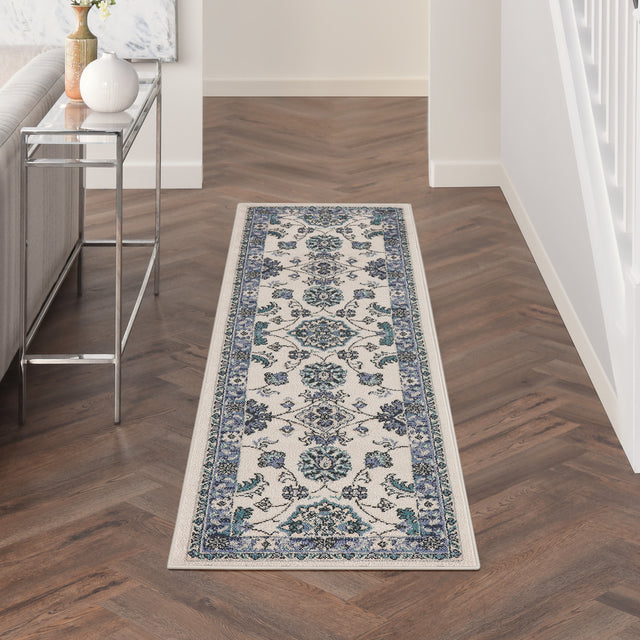 Nourison Nourison Essentials Nre05 Ivory Blue Rug.