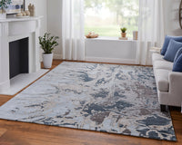 Feizy Zarah Zrh8918F Blue/Taupe/Green Area Rug