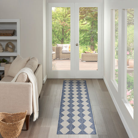 Nourison Positano POS04 Machine Made Navy, Blue Rug