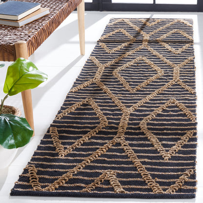 Safavieh Natural Fiber Nf378Z Black/Natural Area Rug