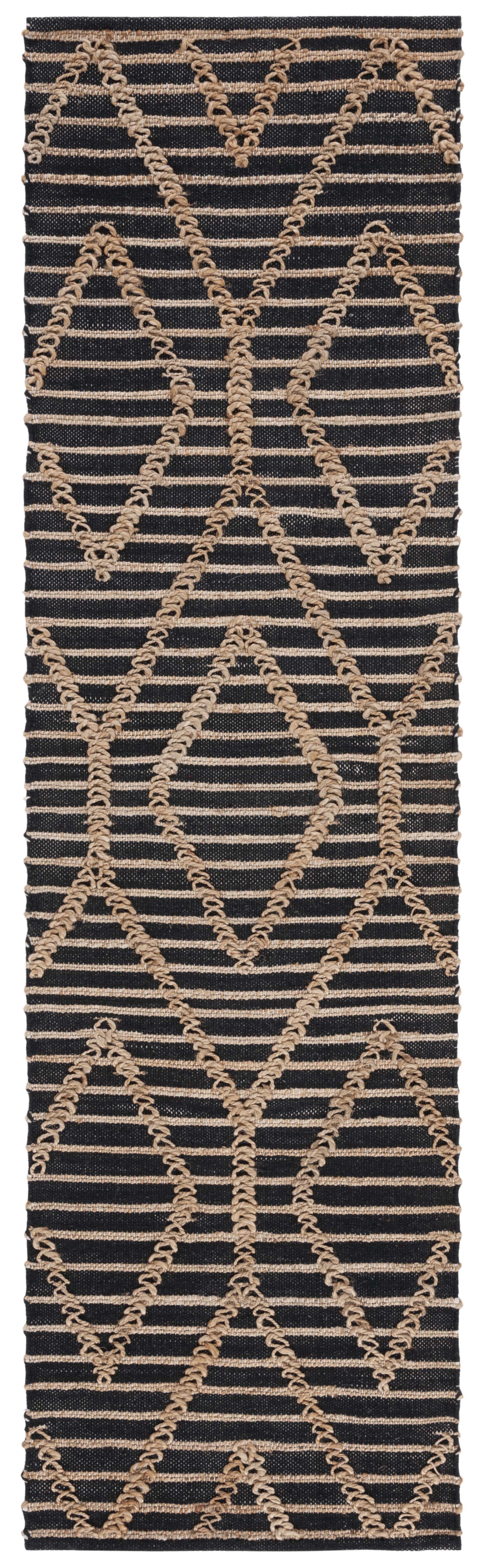 Safavieh Natural Fiber Nf378Z Black/Natural Area Rug