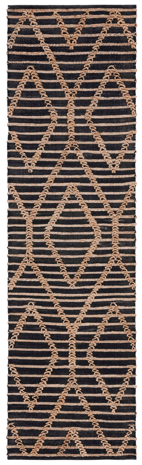 Safavieh Natural Fiber Nf378Z Black/Natural Rug.