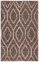 Safavieh Natural Fiber Nf378Z Black/Natural Rug.