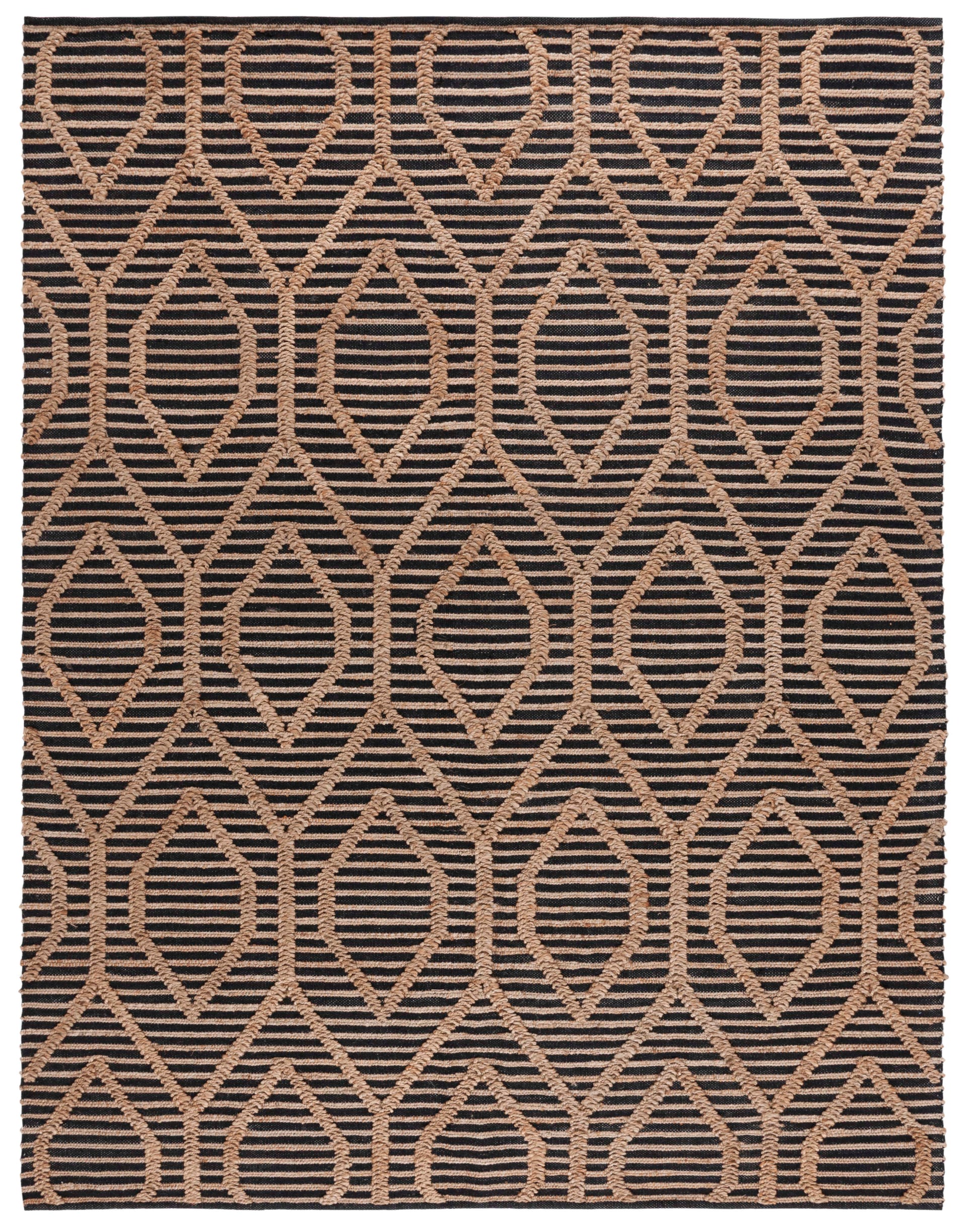 Safavieh Natural Fiber Nf378Z Black/Natural Area Rug