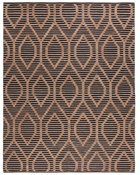 Safavieh Natural Fiber Nf378Z Black/Natural Rug.