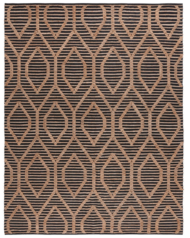 Safavieh Natural Fiber Nf378Z Black/Natural Rug.