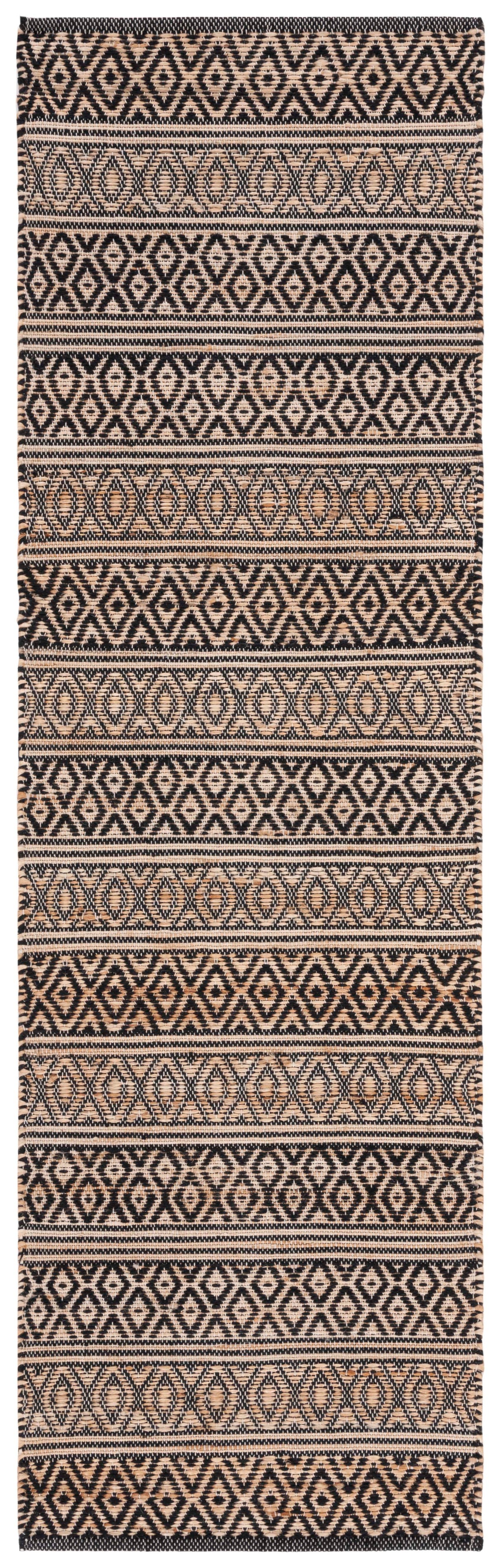 Safavieh Natural Fiber Nf379Z Black/Natural Rug.