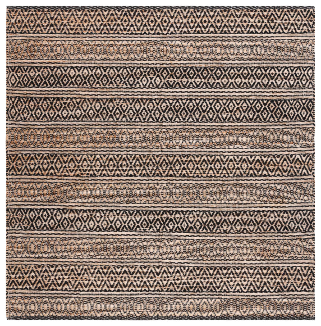 Safavieh Natural Fiber Nf379Z Black/Natural Rug.
