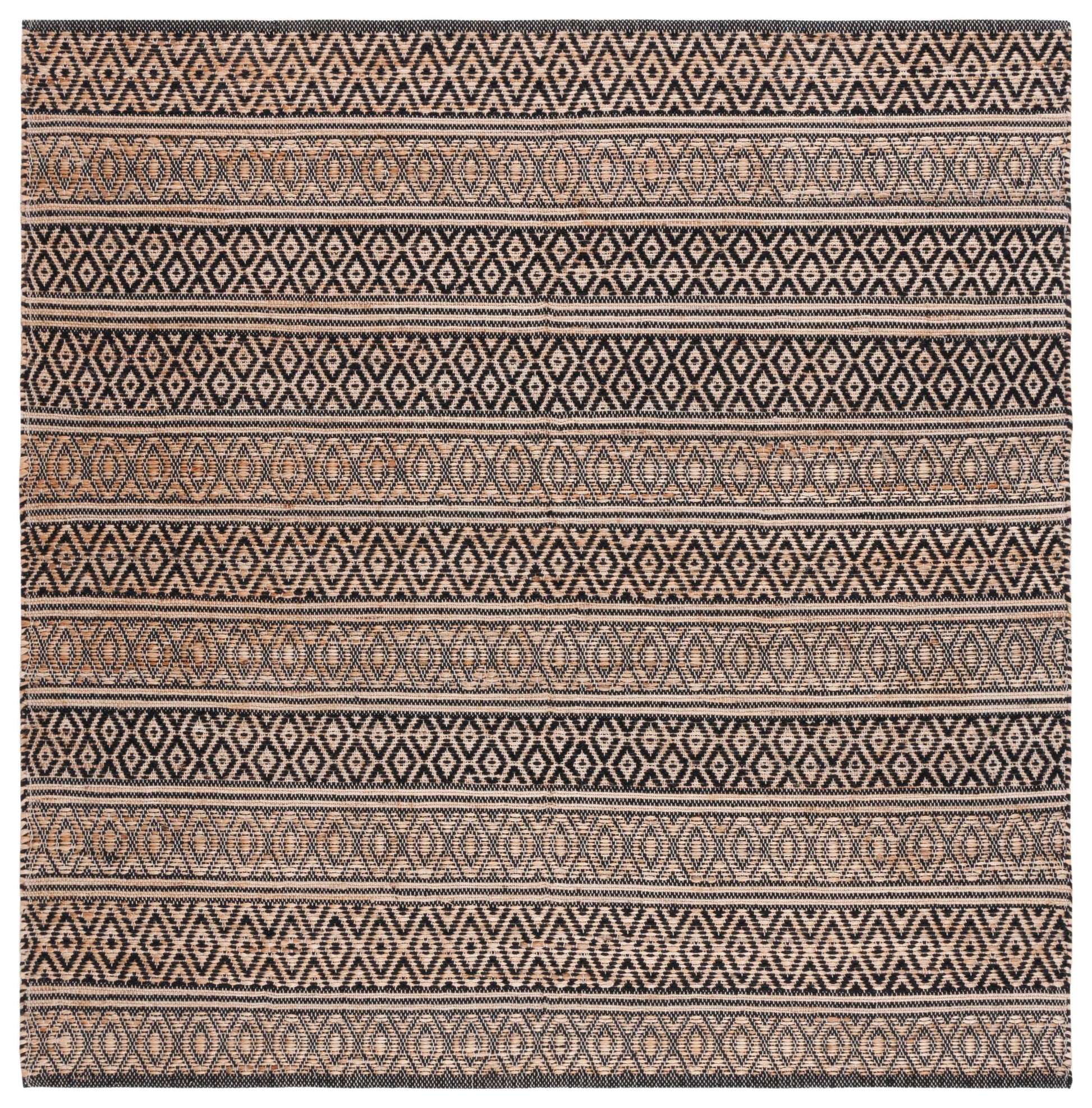 Safavieh Natural Fiber Nf379Z Black/Natural Area Rug