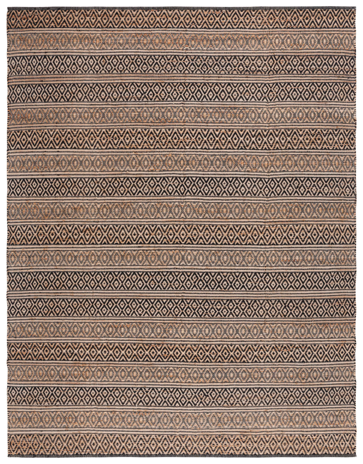 Safavieh Natural Fiber Nf379Z Black/Natural Rug.