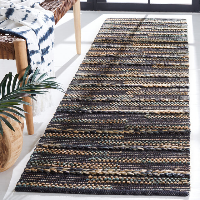 Safavieh Natural Fiber Nf380Z Black/Natural Rug.