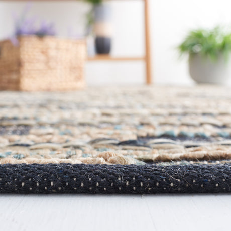 Safavieh Natural Fiber Nf380Z Black/Natural Rug.