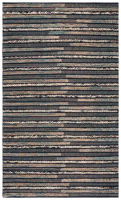 Safavieh Natural Fiber Nf380Z Black/Natural Rug.