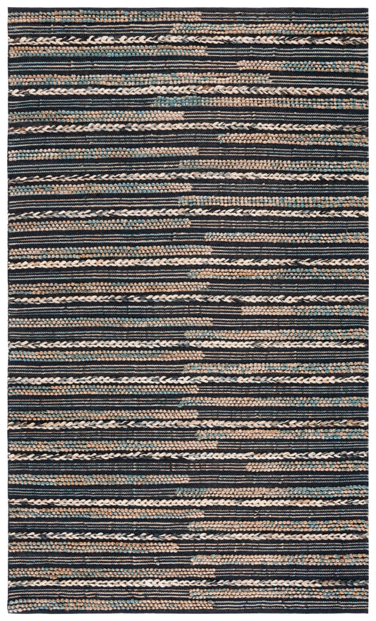 Safavieh Natural Fiber Nf380Z Black/Natural Area Rug