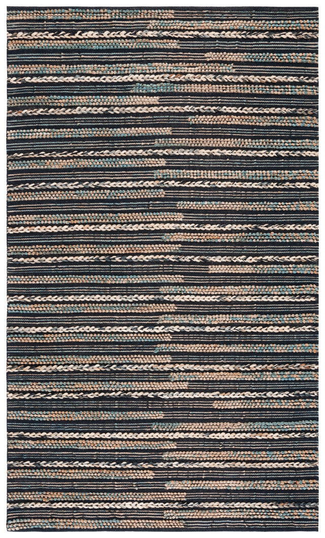 Safavieh Natural Fiber Nf380Z Black/Natural Rug.