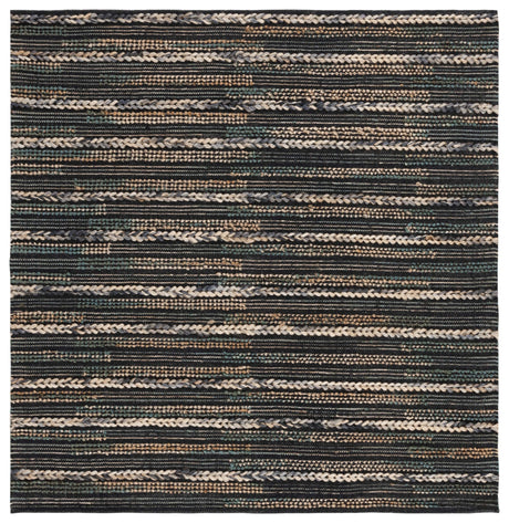 Safavieh Natural Fiber Nf380Z Black/Natural Rug.