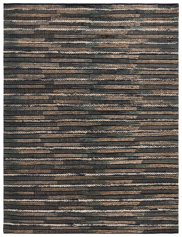 Safavieh Natural Fiber Nf380Z Black/Natural Rug.