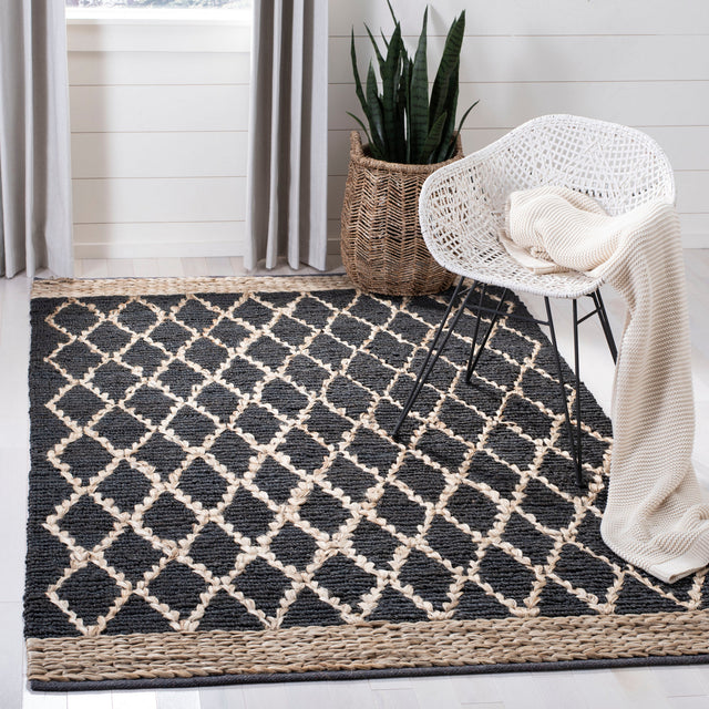 Safavieh Natural Fiber Nf951H Charcoal Rug.